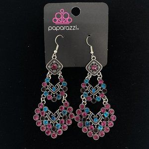 Paparazzi Fashion Jewelry All For The Glam Multicolor Hook Earrings